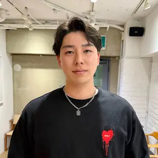 ミディアム パーマ メンズ メンズカット 田形清流のヘアスタイル