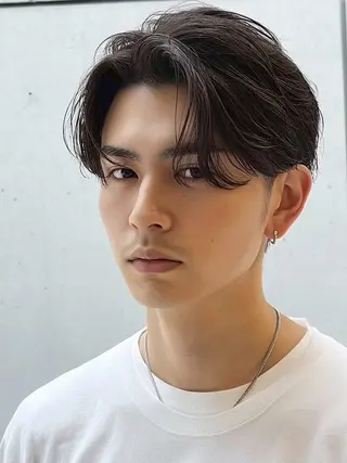 ショート パーマ メンズ 透け感カラー得意🎀 りおなのヘアスタイル