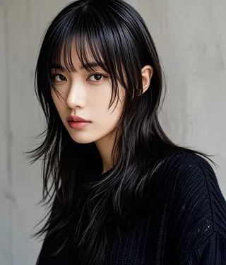 セミロング ウルフカット 811 大阪梅田 ウルフのヘアスタイル