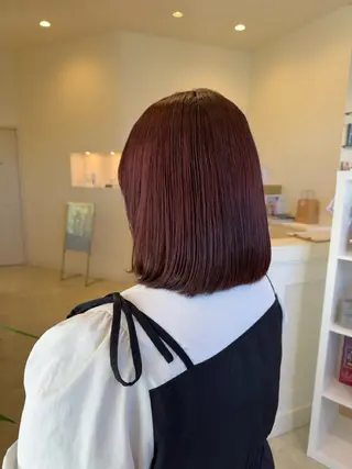 ミディアム カラー 木村 架音のヘアスタイル