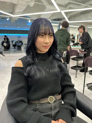 ロング カラー ヘアアレンジ 艶カラー/ハイトーン /レイヤーカットのヘアスタイル