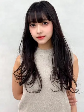 ロング 🇰🇷韓国レイヤー ケアカラー／田川佑紀のヘアスタイル