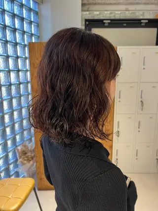 ミディアム パーマ 梅田/似合わせボブ /顔周り/RINKAのヘアスタイル