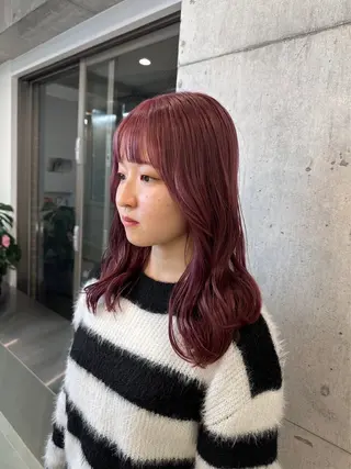 ミディアム カラー 磯　亜由香🌼 ブリーチ/ボブカットのヘアスタイル