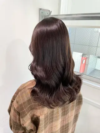 セミロング カラー 🪞韓国🤍大人っぽ 艶髪🤍FRUITSのヘアスタイル