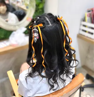 ロング ヘアアレンジ 韓国レイヤー 暖色カラー/さくらのヘアスタイル