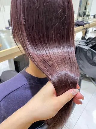 ロング カラー 風香🪼レイヤー カット/艶カラーのヘアスタイル