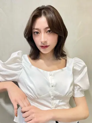 ミディアム 大宮🤍縮毛矯正 レイヤー🪽なるのヘアスタイル