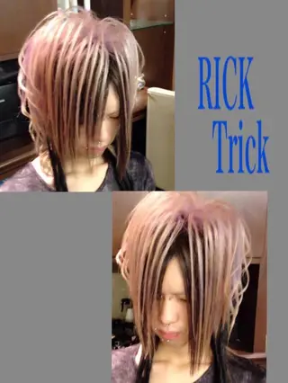 セミロング ヘアアレンジ メンズ RICK Trick所属・セット&メイク RICK trickのヘアスタイル