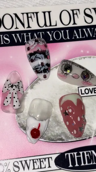 ネイル elen南越谷 Rina𖥔⋱のネイルデザイン