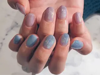 ショート カラー ネイル マツエク・マツパ illum hicariのネイルデザイン