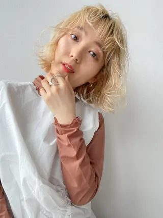 ミディアム 🌹ハッシュカット、 レイヤー韓国ヘア🌹のヘアスタイル