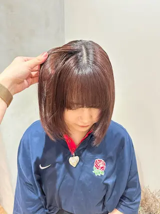 セミロング Himawari♡ 柔らかいカラーのヘアスタイル