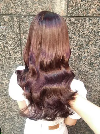 ロング レイヤー🤍 ベージュ🤍　聖奈のヘアスタイル