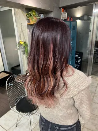 ロング カラー 土田かほ/本日🈳 透明感カラー🍃のヘアスタイル