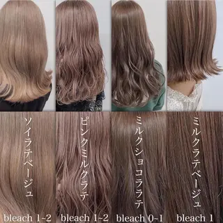 セミロング カラー 🥞ベージュ系カラー 【すずきりほ】🥞のヘアスタイル