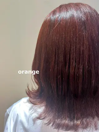 カラー 暖色カラー🍒 yume ໒꒱のヘアスタイル