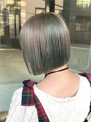 ショート カラー ササキカズマ〻透明感 〻色落ち〻赤み消しのヘアスタイル