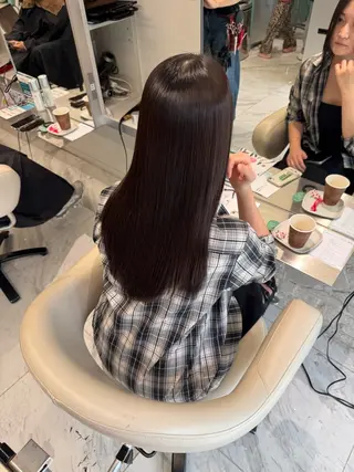 ロング 髪質改善&縮毛矯正 池本　有宏のヘアスタイル