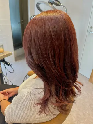 セミロング カラー うしだ かおるのヘアスタイル