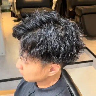 ショート パーマ メンズ 心斎橋メンズパーマ/ シャドウ/山下拓実のヘアスタイル