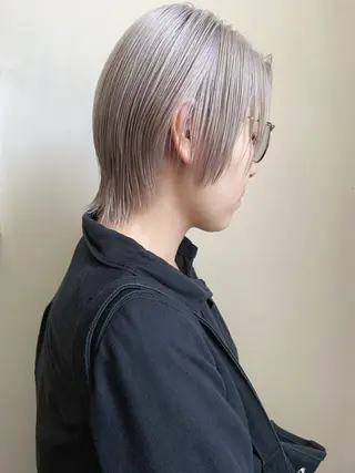 ショート カラー 安部佑哉/ハイトーン /レイヤー/グランジのヘアスタイル