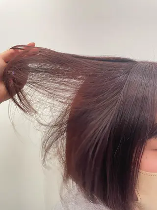ミディアム カラー ボブパーマ ♡ヨシカワハナコのヘアスタイル