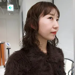 ミディアム パーマ ヘアアレンジ 🌐サトウ リョウ🌐のヘアスタイル