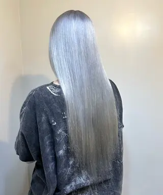 ロング カラー ブリーチ毛対応酸性 ストレート🌈サキのヘアスタイル