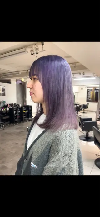 カラー 顔まわり/ボブウルフ 🤍愛唯(めい)のヘアスタイル