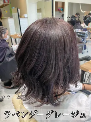 ミディアム カラー 【髪質改善　艶髪】 布川　莉穂のヘアスタイル