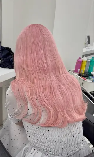 ロング カラー モテ髪💕ハイトーン ベージュ yuriaのヘアスタイル