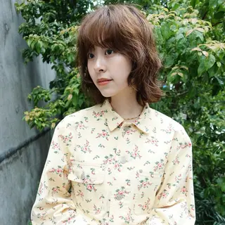 ミディアム パーマ 暖色/パーマ 🌼クニトウメイのヘアスタイル