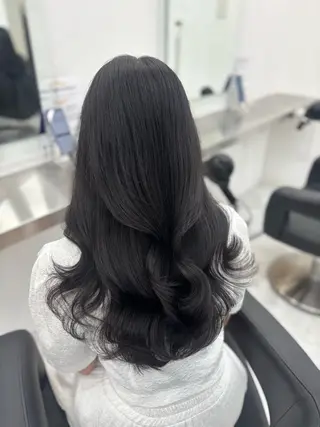 ロング カラー 韓国風暗髪ヘア🤍 🫧MIREIのヘアスタイル