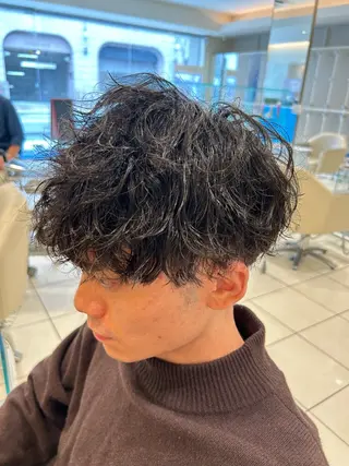 ショート パーマ メンズパーマ マキノユウタのヘアスタイル