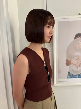 ショート riria/ボブ /ブラウンカラー🎀のヘアスタイル
