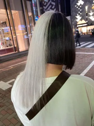 ロング まとまる ボブ矯正のヘアスタイル