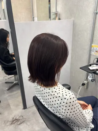 ミディアム カラー 【透明感カラー‎✨】 中島日菜のヘアスタイル