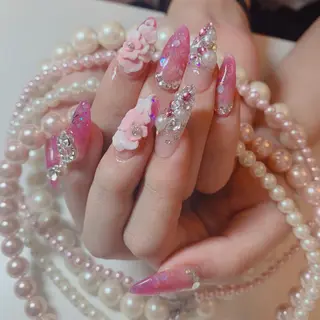 ミディアム ネイル nail salon Pink Aliceのネイルデザイン