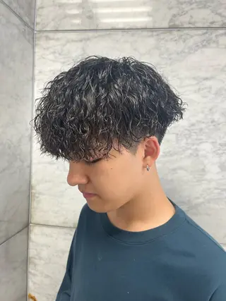 メンズ パーマ／京都駅 ／メンズ/藤井　翔のヘアスタイル