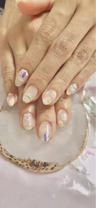 ミディアム カラー キッズ ネイル マツエク・マツパ 💎ビューティサロン 湘南　RIRAN💎のネイルデザイン