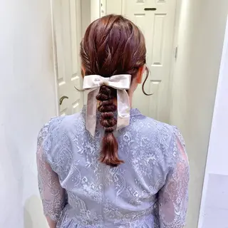 ヘアアレンジ ハイトーンカラー/ 長さだし🐇きょうかのヘアスタイル