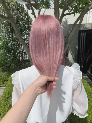セミロング カラー ヘアアレンジ 💕ブリーチ/ヘアメ 🎀YUUKAのヘアスタイル