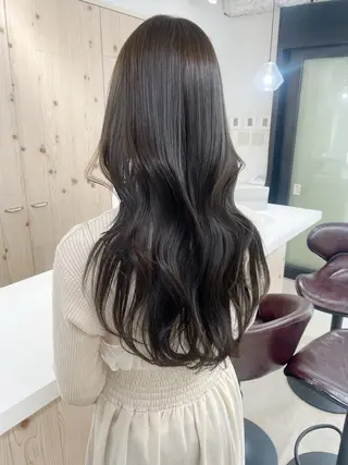 ロング カラー 新宿/韓国ヘア/ 髪質改善ストレートのヘアスタイル