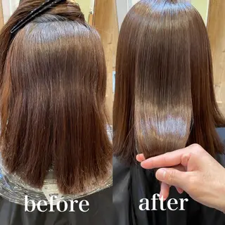 セミロング 縮毛矯正/髪質改善 主税巧一のヘアスタイル