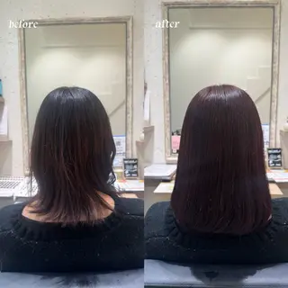 ミディアム 𝐦𝐚𝐨🐈‍⬛ 🎀髪質改善/艶髪のヘアスタイル