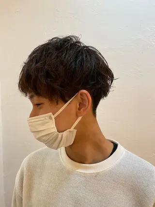 ショート パーマ メンズ 黒田 凱斗のヘアスタイル