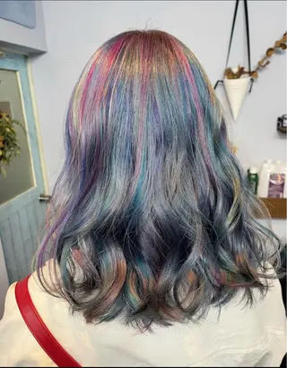 セミロング カラー 原宿サロン代表 デザインカラー伊藤卓のヘアスタイル