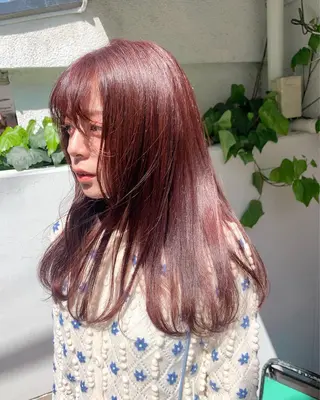 セミロング カラー ヘアアレンジ SALOWIN原宿ash店所属・憧れの艶ハイトーンへ 🌙サイダサキのヘアスタイル
