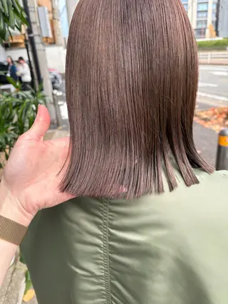 ミディアム カラー 井手 素子のヘアスタイル